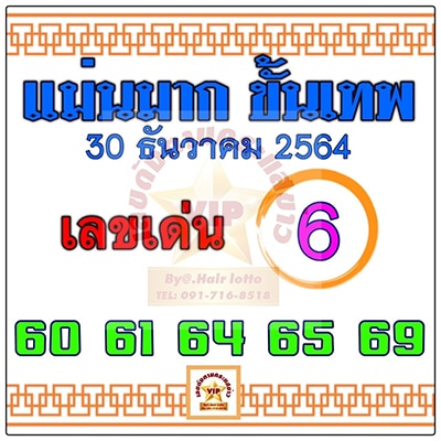 แม่นมากขั้นเทพ30/12/64