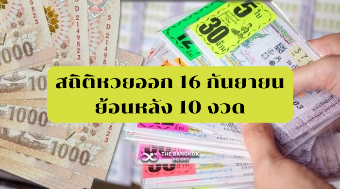 สถิติหวยออก 16 กันยายน